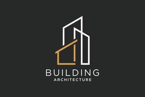 brief l voor echt landgoed verbouwing logo. bouw architectuur gebouw logo ontwerp sjabloon element. vector