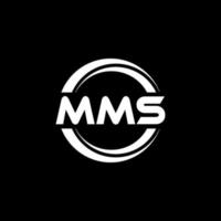 mms brief logo ontwerp in illustratie. vector logo, schoonschrift ontwerpen voor logo, poster, uitnodiging, enz.