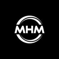 mhm brief logo ontwerp in illustratie. vector logo, schoonschrift ontwerpen voor logo, poster, uitnodiging, enz.