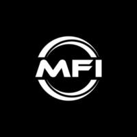 mfi brief logo ontwerp in illustratie. vector logo, schoonschrift ontwerpen voor logo, poster, uitnodiging, enz.