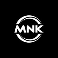 mnk brief logo ontwerp in illustratie. vector logo, schoonschrift ontwerpen voor logo, poster, uitnodiging, enz.