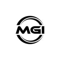 mgi brief logo ontwerp in illustratie. vector logo, schoonschrift ontwerpen voor logo, poster, uitnodiging, enz.