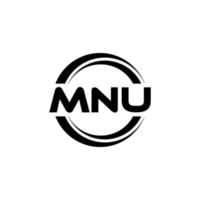 mnu brief logo ontwerp in illustratie. vector logo, schoonschrift ontwerpen voor logo, poster, uitnodiging, enz.