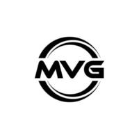 mvg brief logo ontwerp in illustratie. vector logo, schoonschrift ontwerpen voor logo, poster, uitnodiging, enz.