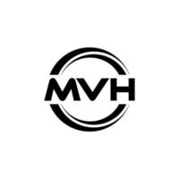 mvh brief logo ontwerp in illustratie. vector logo, schoonschrift ontwerpen voor logo, poster, uitnodiging, enz.