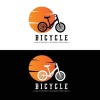 fiets logo, gewoontjes voertuig vector, ontwerp geschikt voor fiets winkels, sport- takken, berg Fietsen, en kinderen Fietsen vector