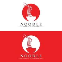 noedels logo, Aziatisch voedsel vector, ontwerp geschikt voor ramen noodle winkels en restaurants vector