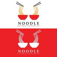 noedels logo, Aziatisch voedsel vector, ontwerp geschikt voor ramen noodle winkels en restaurants vector