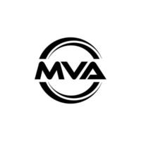 mva brief logo ontwerp in illustratie. vector logo, schoonschrift ontwerpen voor logo, poster, uitnodiging, enz.