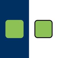 doos checkbox niet aangevinkt pictogrammen vlak en lijn gevulde icoon reeks vector blauw achtergrond