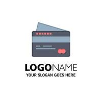 kaart credit betaling betalen bedrijf logo sjabloon vlak kleur vector