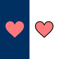 liefde instagram koppel Leuk vinden pictogrammen vlak en lijn gevulde icoon reeks vector blauw achtergrond