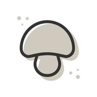 champignon paddestoel app lijn icoon geïsoleerd Aan wit achtergrond vector