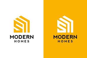 logo ontwerp van s in vector voor bouw, huis, echt landgoed, gebouw, eigendom. minimaal geweldig modieus professioneel logo ontwerp sjabloon Aan dubbele achtergrond.