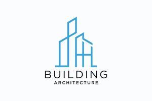 brief h voor echt landgoed verbouwing logo. bouw architectuur gebouw logo ontwerp sjabloon element. vector