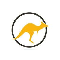 kangoeroe logo ontwerp vector sjabloon. kangoeroe snel logo concepten