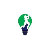 batsman spelen krekel lamp vorm concept logo. krekel wedstrijd logo. gestileerde cricketspeler karakter voor website ontwerp. krekel kampioenschap. vector