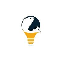 vis lamp vorm concept vector logo ontwerp. visvangst logo concept.