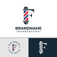 brief f kapperszaak logo, geschikt voor ieder bedrijf verwant naar kapperszaak met f voorletter. vector