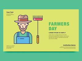 boeren dag poster ontwerp banier sjabloon, vector illustratie vlak ontwerp