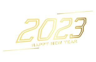 mooi gelukkig nieuw jaar 2023 wit achtergrond banier vector