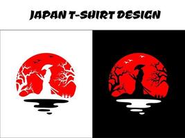 mannetje samoerai, silhouet Japan samurai vector voor ontwerp t overhemd concept, Japans t-shirt ontwerp, samurai vector illustratie, silhouet samoerai, Japans thema ontwerp