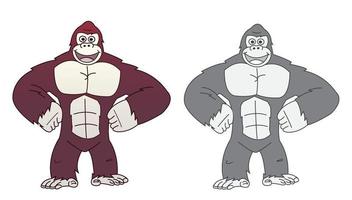 gorilla vectorillustratie vector