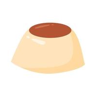 chocola toetje panna cotta vector