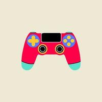 gaming wijnoogst en retro element spel bedieningshendel in vlak lijn stijl. hand- getrokken grafisch spel analoog controleur, spel stootkussen stok vector illustratie voor decoratie, logo, sticker, icoon.