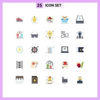 vlak kleur pak van 25 universeel symbolen van groep bedrijf munten samenspel dankzegging bewerkbare vector ontwerp elementen