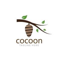 cocon logo sjabloon vector icoon illustratie