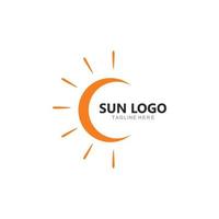 reeks van zon logo vector icoon illustratie sjabloon