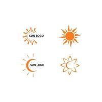 reeks van zon logo vector icoon illustratie sjabloon