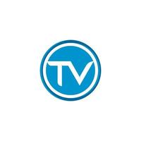 TV logo ontwerp vlak icoon illustratie vector