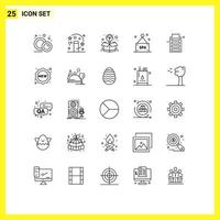 voorraad vector icoon pak van 25 lijn tekens en symbolen voor ecologie spa teken doos spa aanbod bewerkbare vector ontwerp elementen
