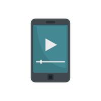 video smartphone icoon vlak geïsoleerd vector