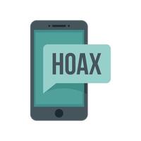 hoax telefoon sms icoon vlak geïsoleerd vector