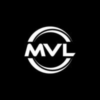 mvl brief logo ontwerp in illustratie. vector logo, schoonschrift ontwerpen voor logo, poster, uitnodiging, enz.