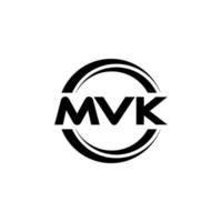 mvk brief logo ontwerp in illustratie. vector logo, schoonschrift ontwerpen voor logo, poster, uitnodiging, enz.