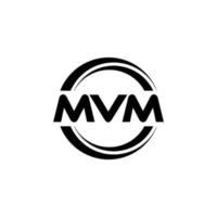 mvm brief logo ontwerp in illustratie. vector logo, schoonschrift ontwerpen voor logo, poster, uitnodiging, enz.