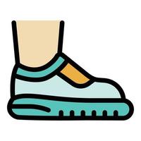 sport schoenen icoon kleur schets vector
