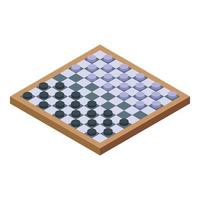 huis zorg Diensten schaak icoon isometrische vector. oud senior vector