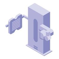 x-ray scanner icoon isometrische vector. medisch long vector