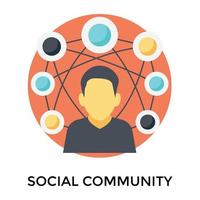 modieus sociaal gemeenschap vector