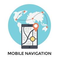 mobiele navigatie-app vector