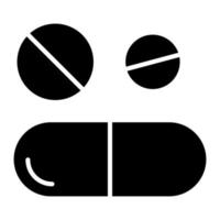 pillen en tablets glyph icoon vector