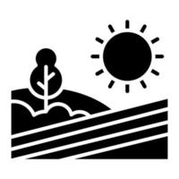 landbouw landschap glyph icon vector