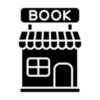 boek winkel glyph icoon vector