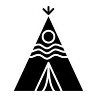 wigwam glyph icoon vector