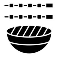 barbecue glyph-pictogram vector